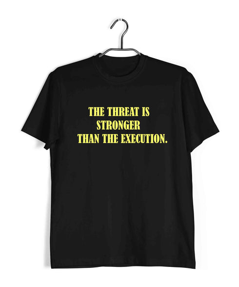 Chess Nimsowitsche The threat is stronger than the execution. Sports Casual Graphic Printed T-Shirt for Men